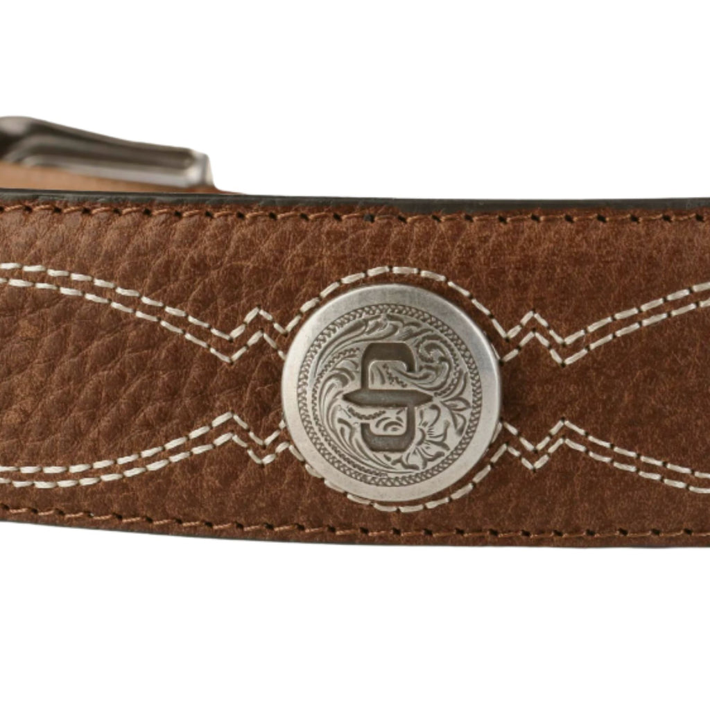 Stetson Hats Pebble Basket Weave Leather Belt - Pebble