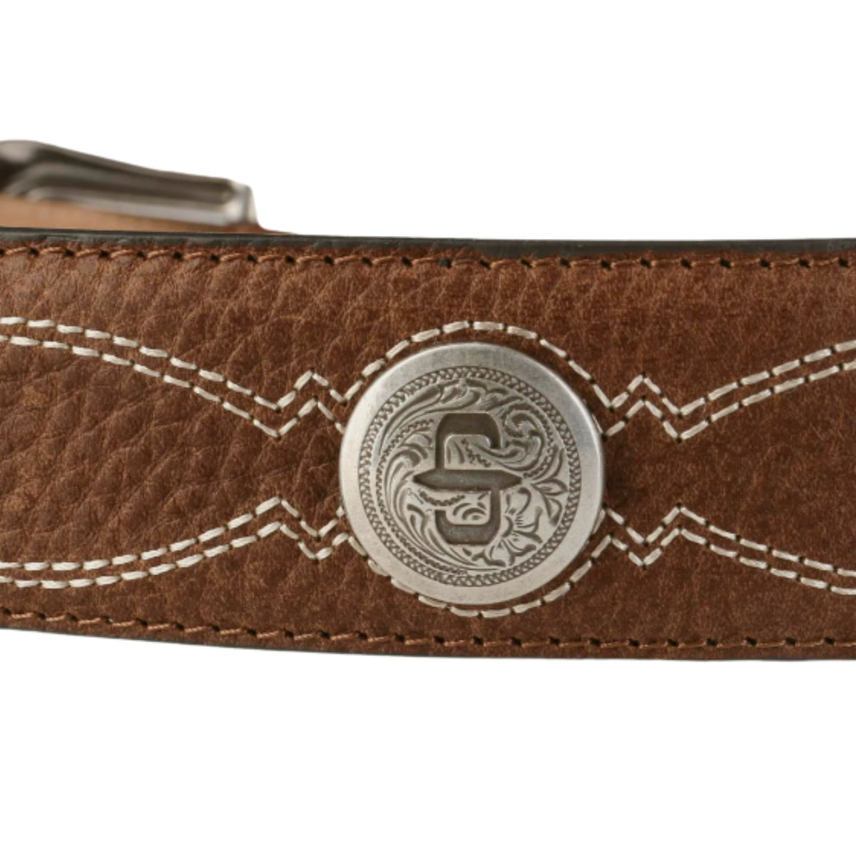 Stetson Hats Pebble Basket Weave Leather Belt - Pebble