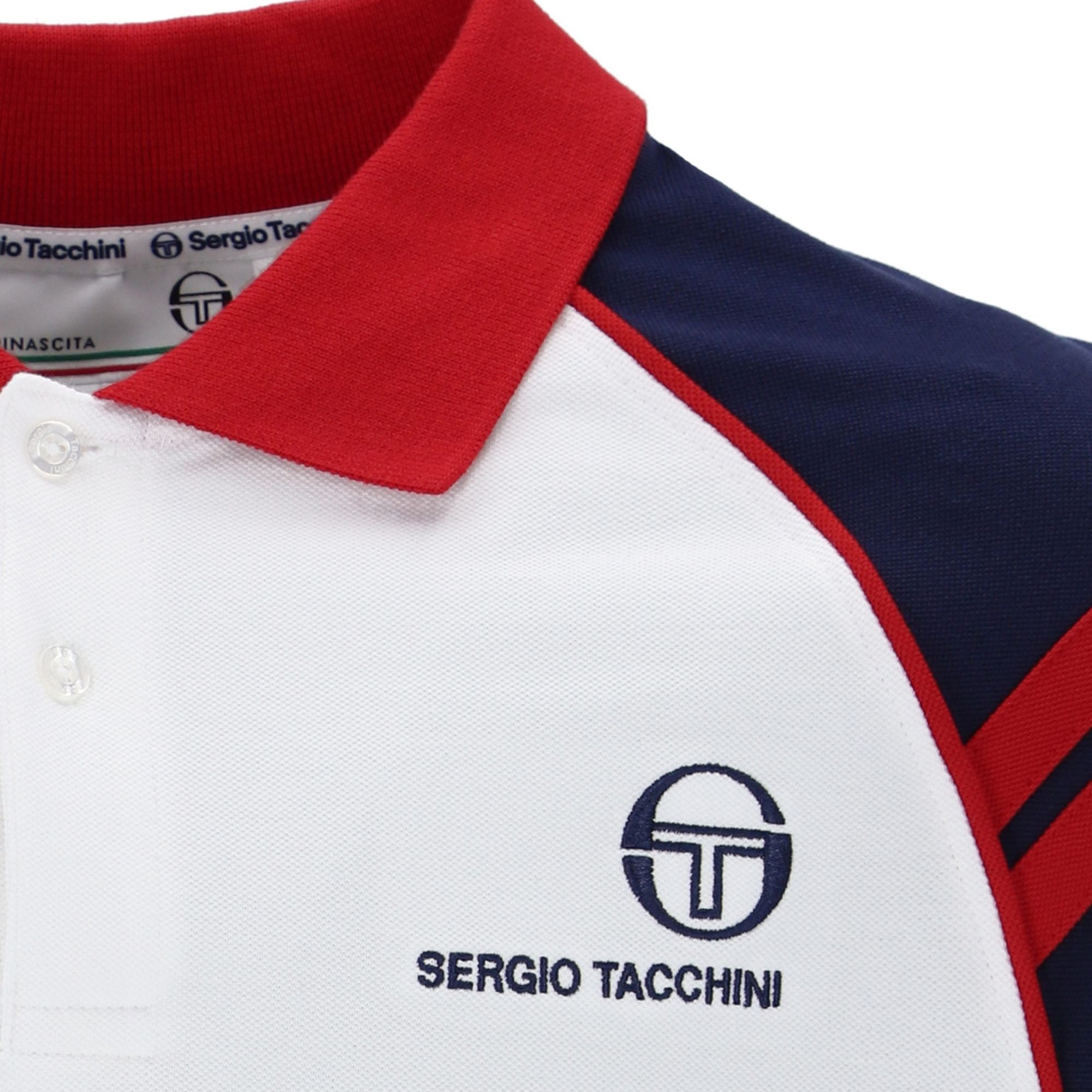 Sergio Tacchini Cortona Polo Shirt - White/Blue