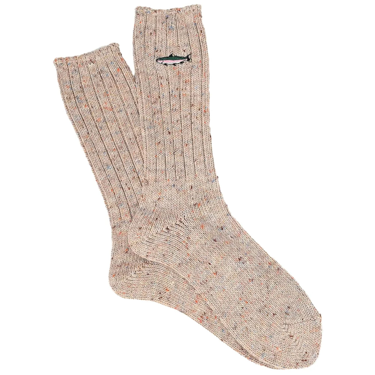 Anonymous Ism Trout Crew Socks - Off White
