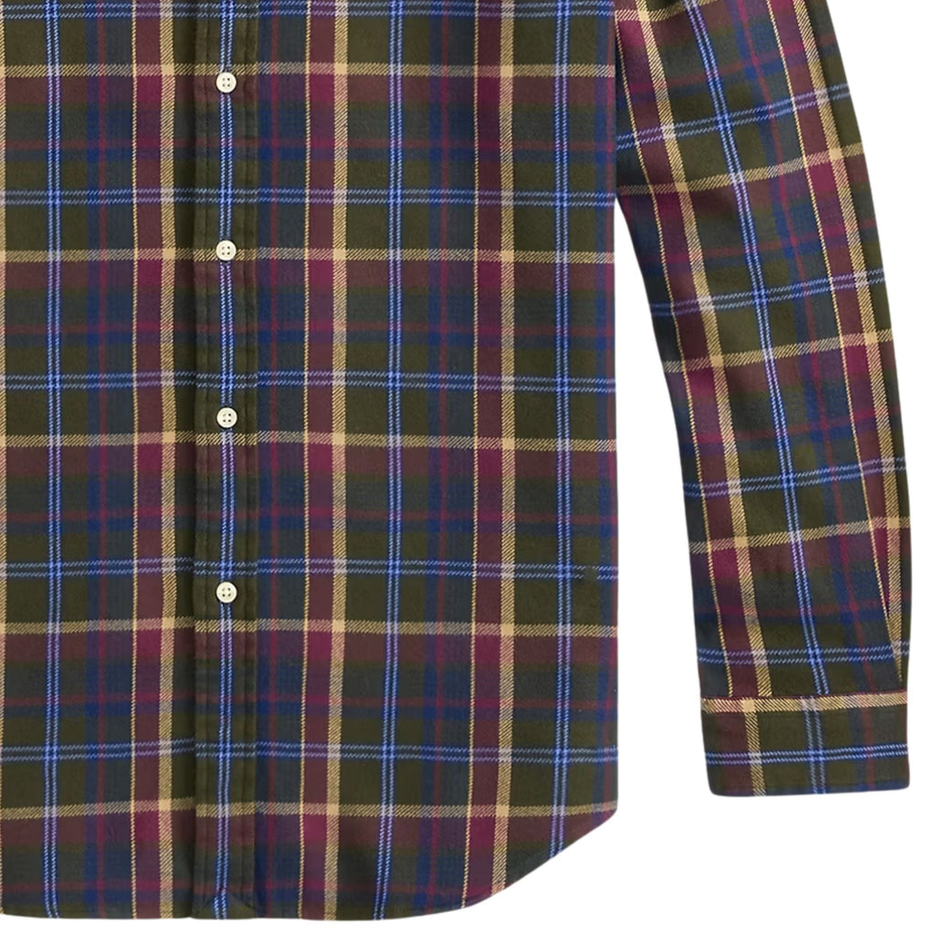 Polo Ralph Lauren Custom Fit Plaid Flannel Shirt - Olive Berry Multi