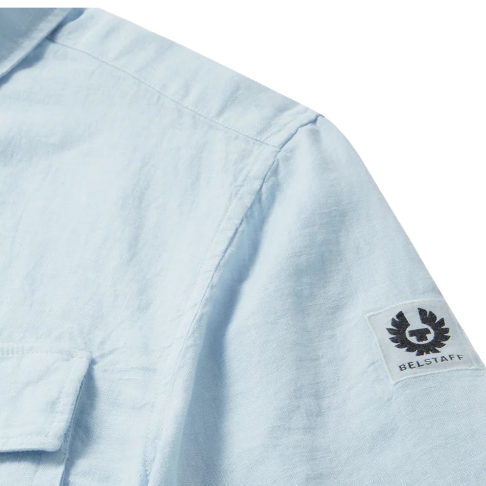 Belstaff Scale Short Sleeve Shirt - Sky Blue