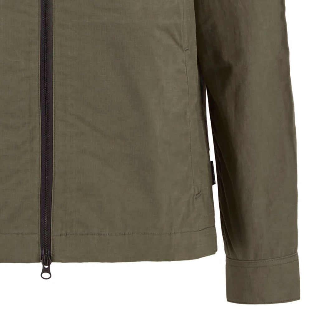 Barbour Crail Wax Ripstop Overshirt - Concrete