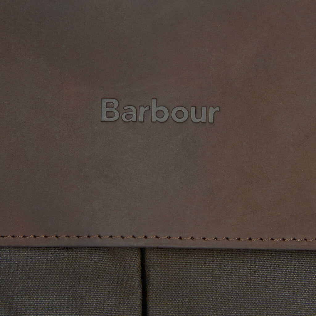 Barbour Wax Leather Briefcase - Olive