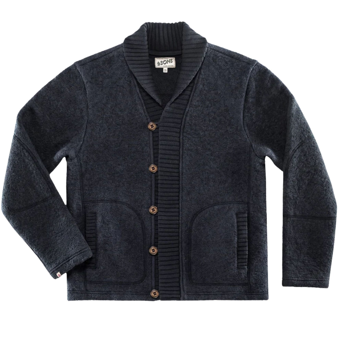 AndSons Torridon Shawl Collar Cardigan - Navy