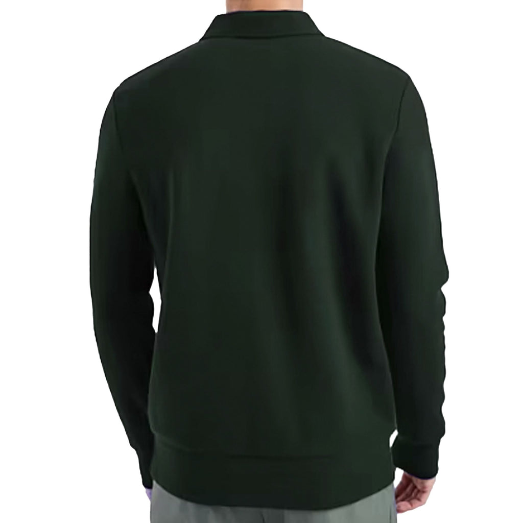 Fred Perry Pique Collared Sweatshirt - Green