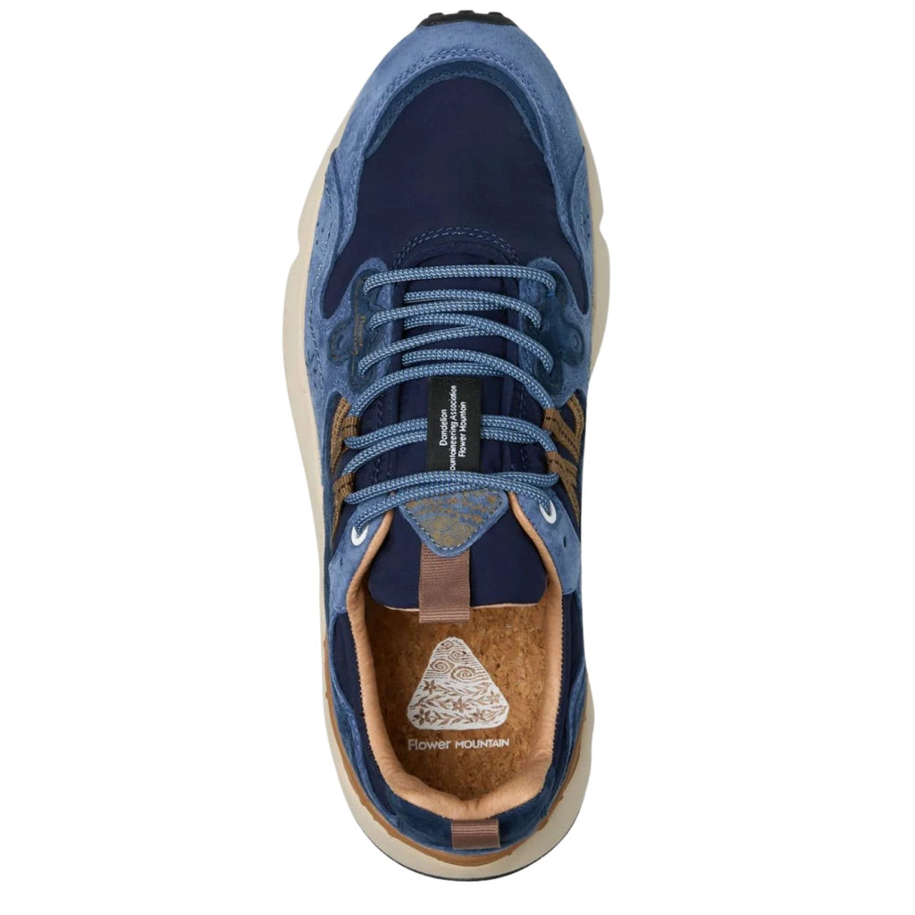 Flower Mountain Yamano 3 Man Trainers - Navy/Blue/Brown