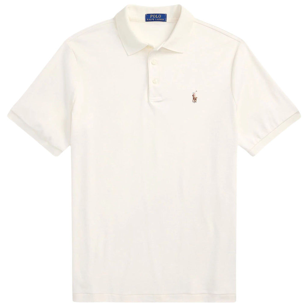Polo Ralph Lauren Custom Slim Fit Soft Cotton Polo Shirt  - Cream
