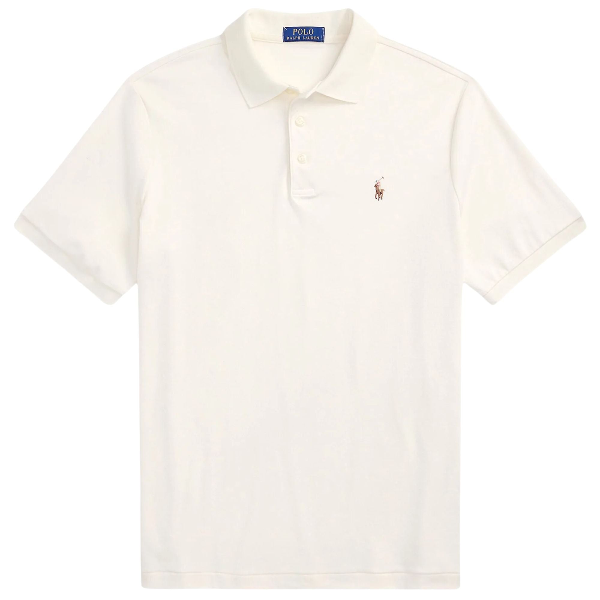 Polo Ralph Lauren Custom Slim Fit Soft Cotton Polo Shirt  - Cream