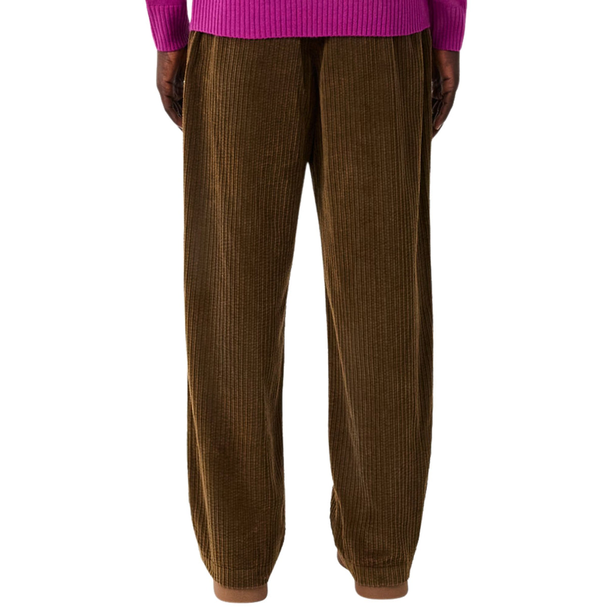 Lacoste Loose Fit Corduroy Pants - Coffee Brown