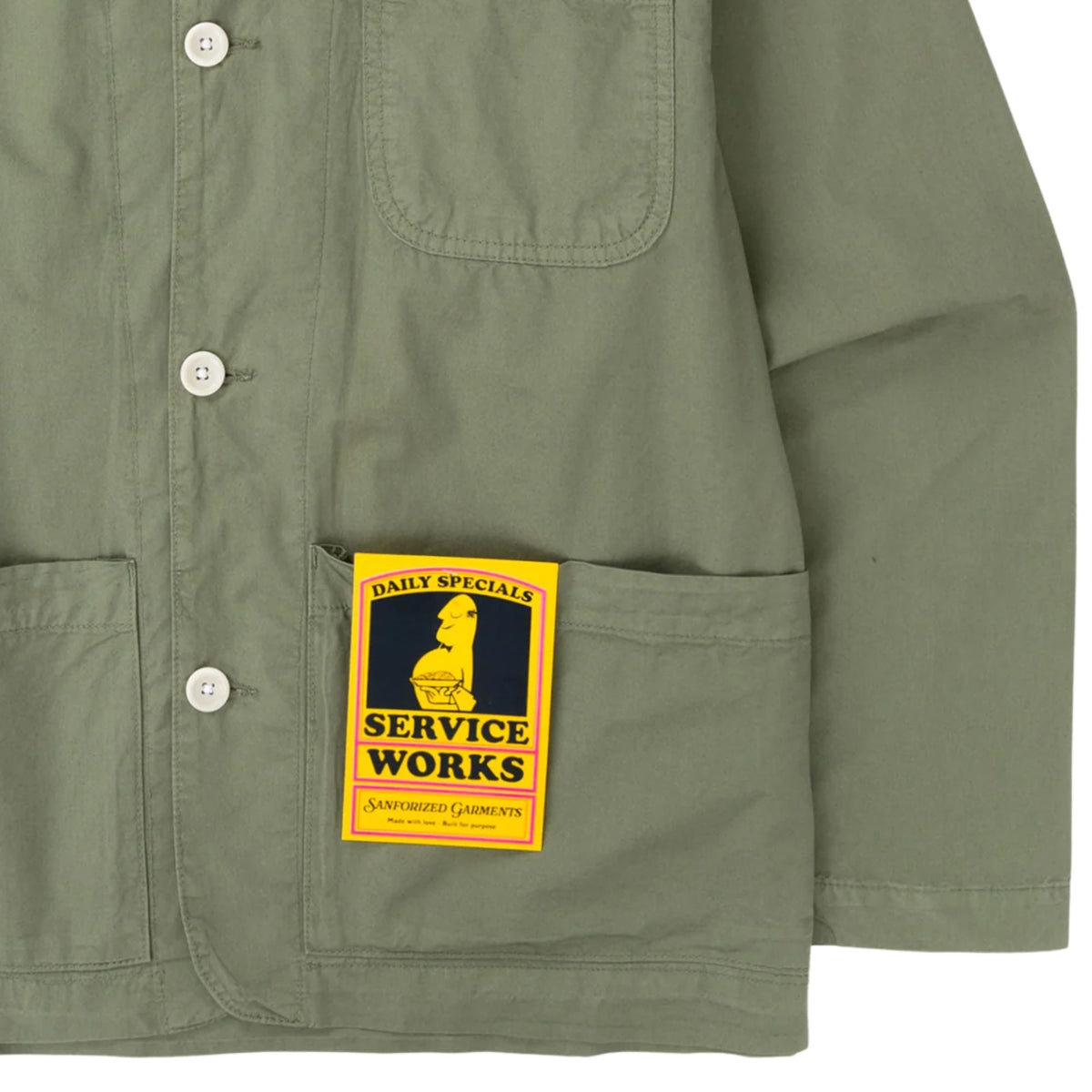 Service Works Tech Twill Easy Chef Shirt - Olive