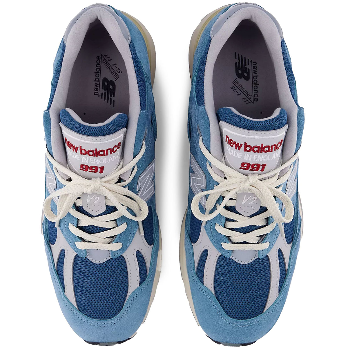 New Balance Made In UK 991V2 Vintage Sports Shoes - Bluesteel