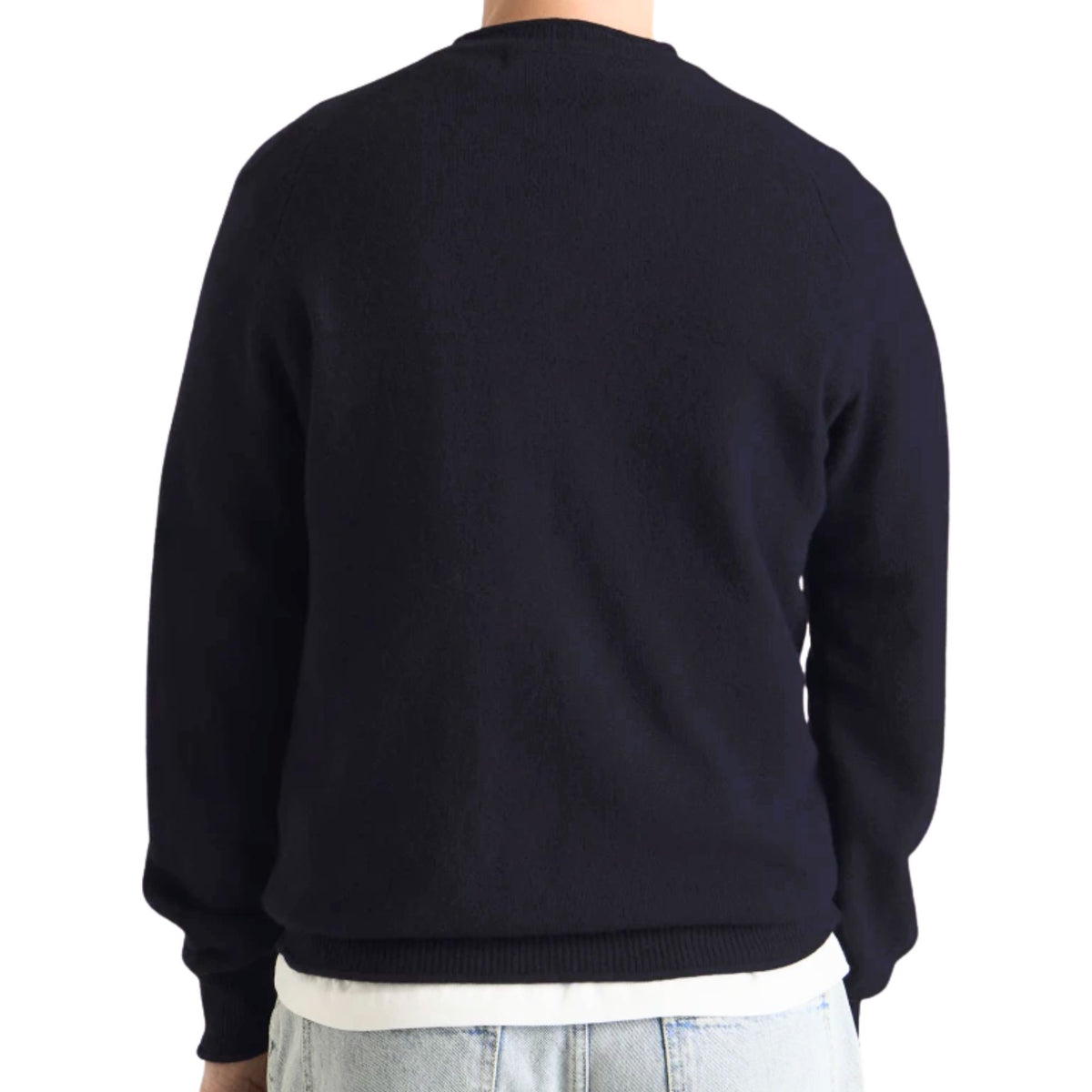 Pittari Usk Lambswool Roll Collar Jumper - Navy