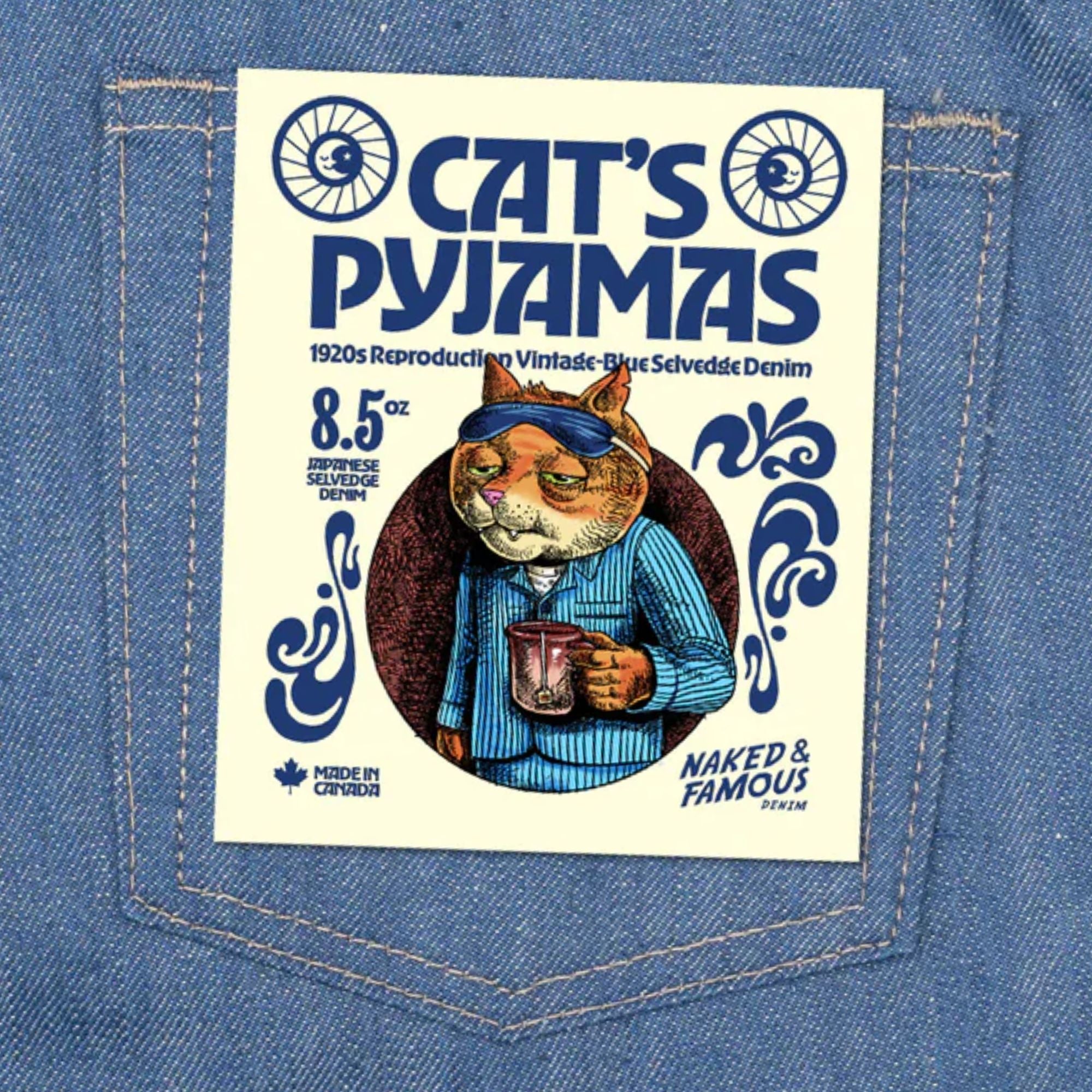 The Cat's Pyjamas Selvedge - Blue