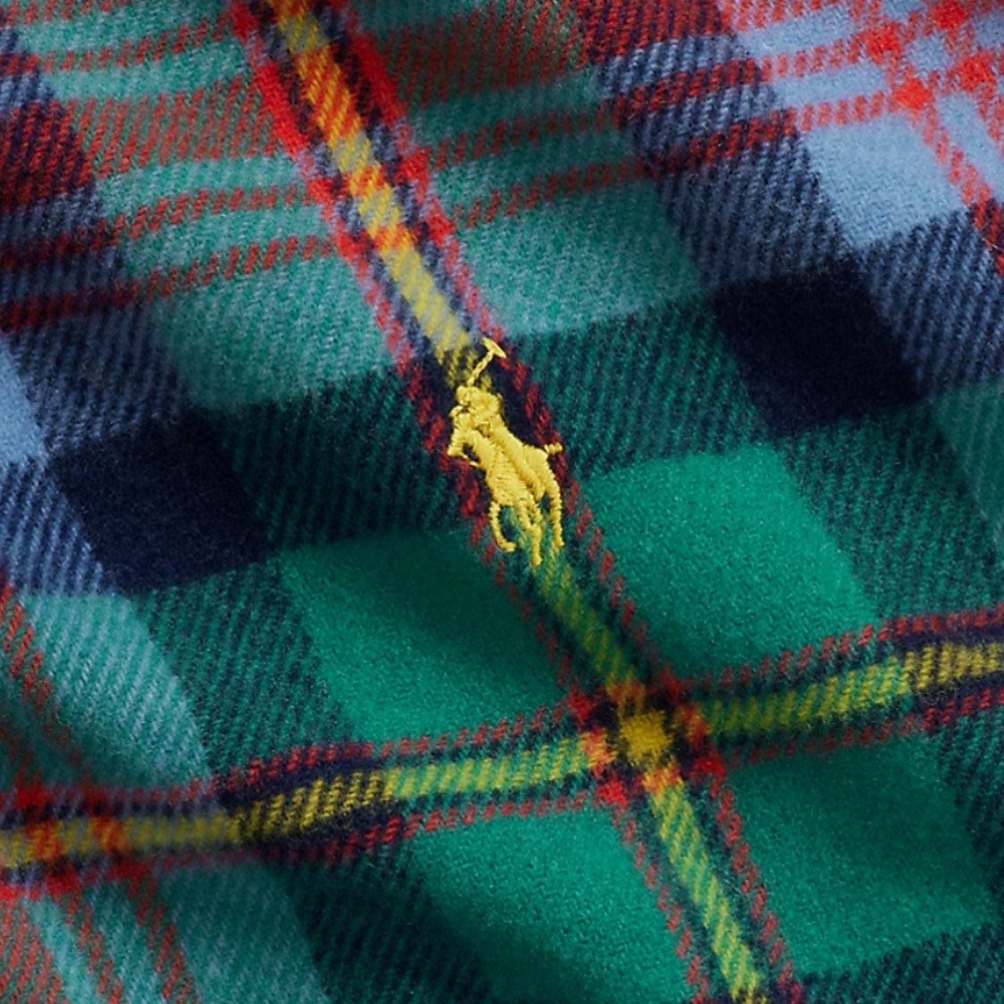 Polo Ralph Lauren Classic Plaid Scarf - Ancient Blue