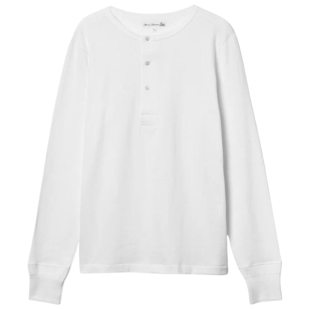 2M06 Vintage Machine Refined Classic Fit Long Sleeve Henley - White