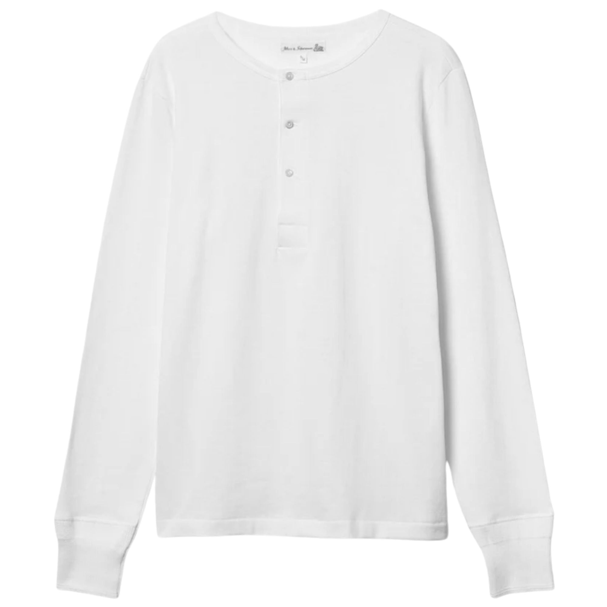2M06 Vintage Machine Refined Classic Fit Long Sleeve Henley - White