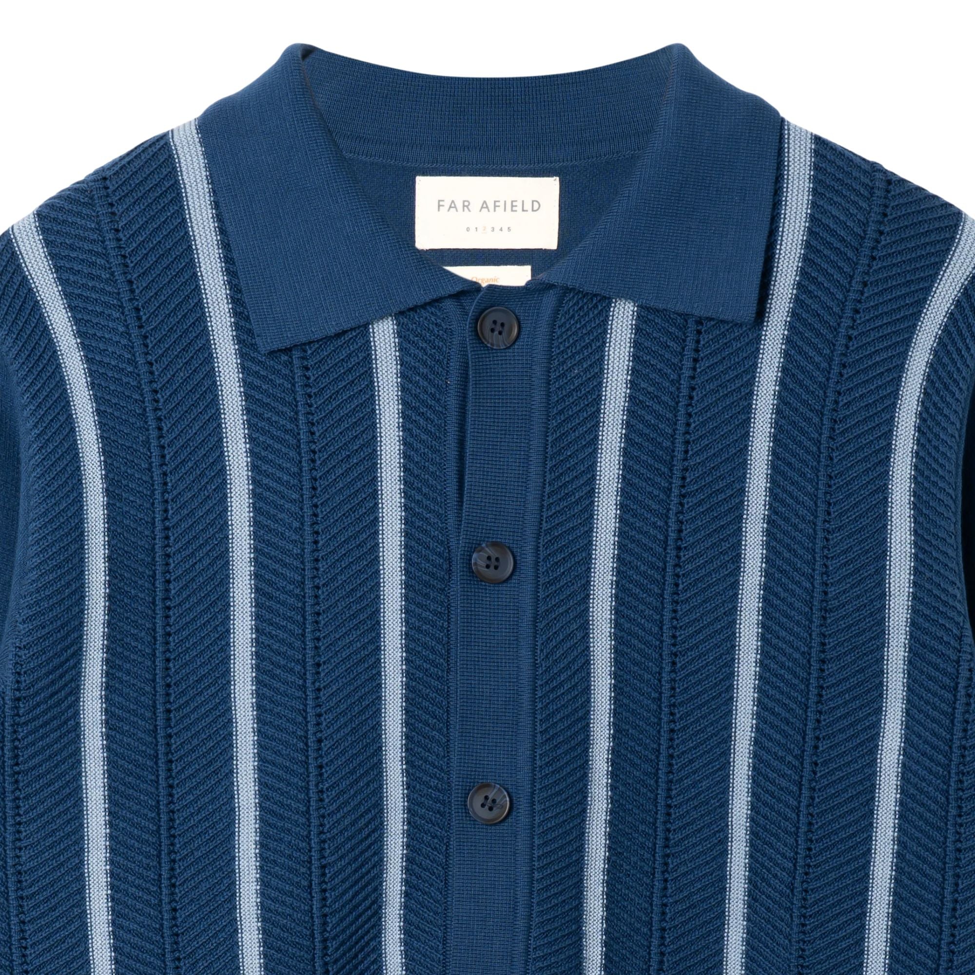 Far Afield Terson Herringbone Knit Shirt - Blue