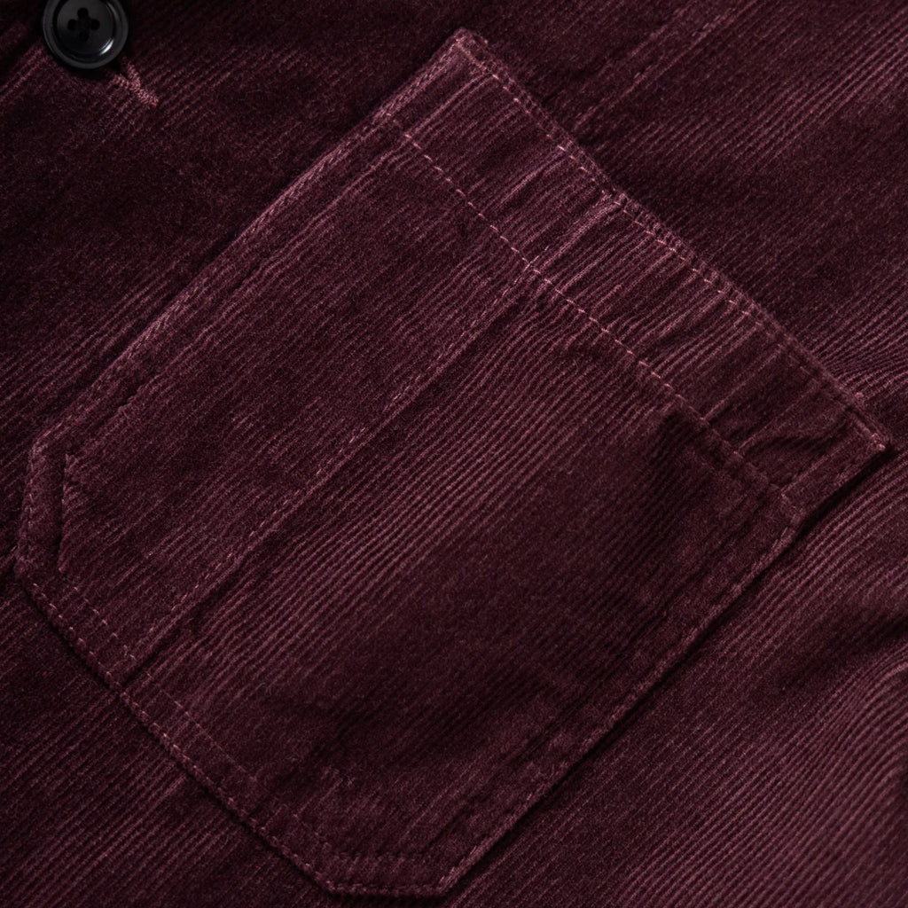 Service Works Fine Cord Server Suit Jacket - Burgundy