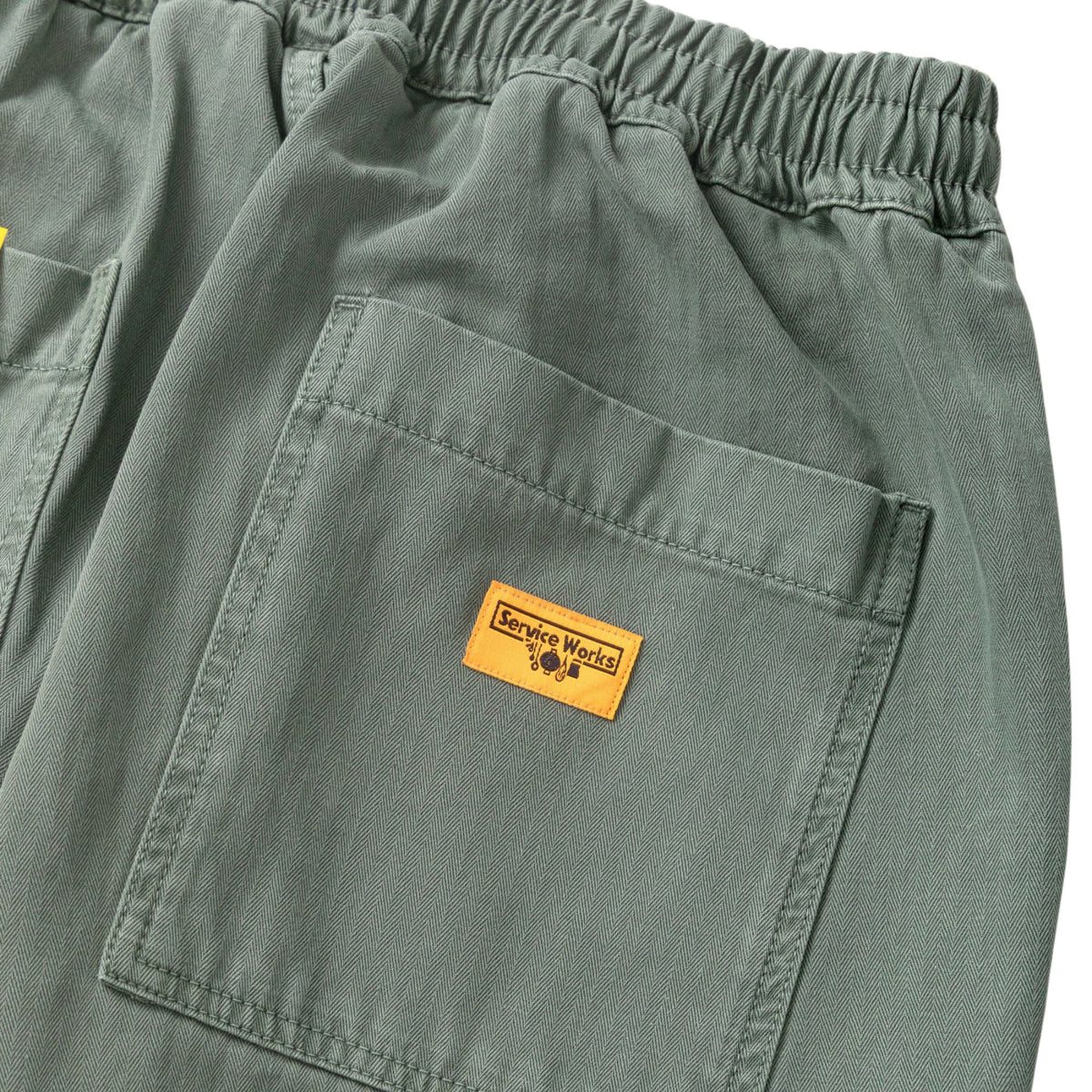 Service Works Pigment Herringbone Chef Pants - Olive