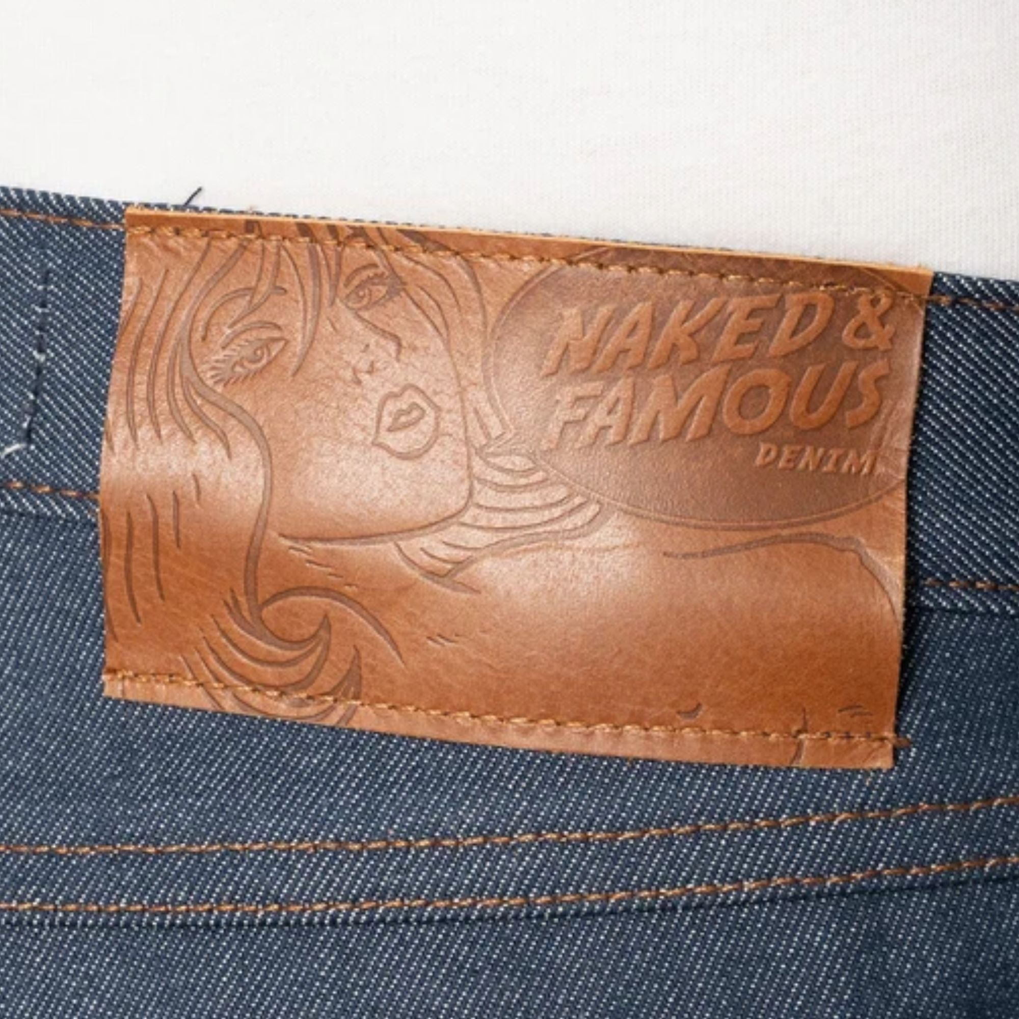Naked and Famous Denim True Guy Natural Indigo Selvedge - Natural