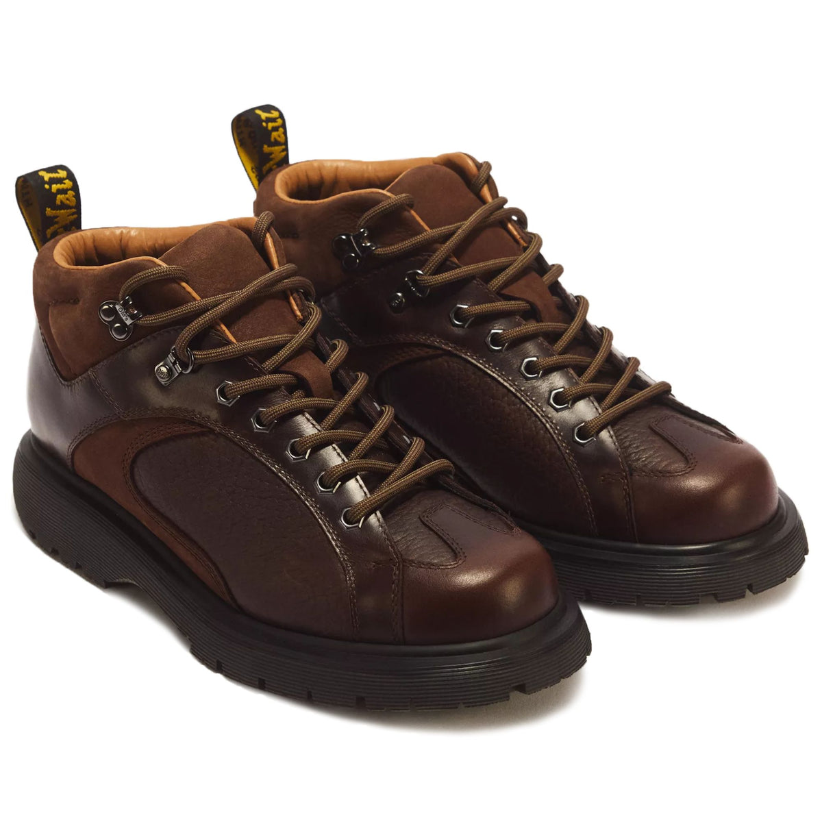 Dr. Martens Wayborne Mayhem Leather Lace Up Boots - Dark Brown