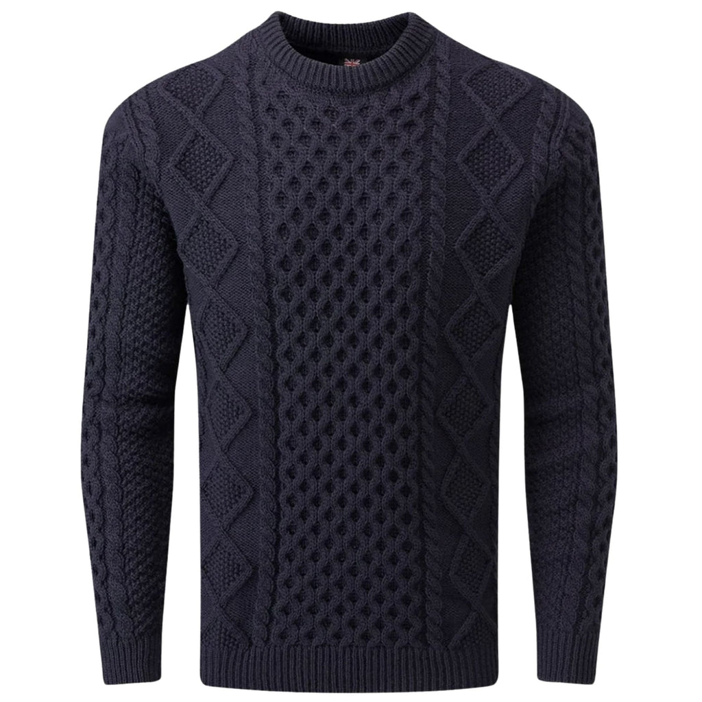 Gloverall Aran Jumper - Navy