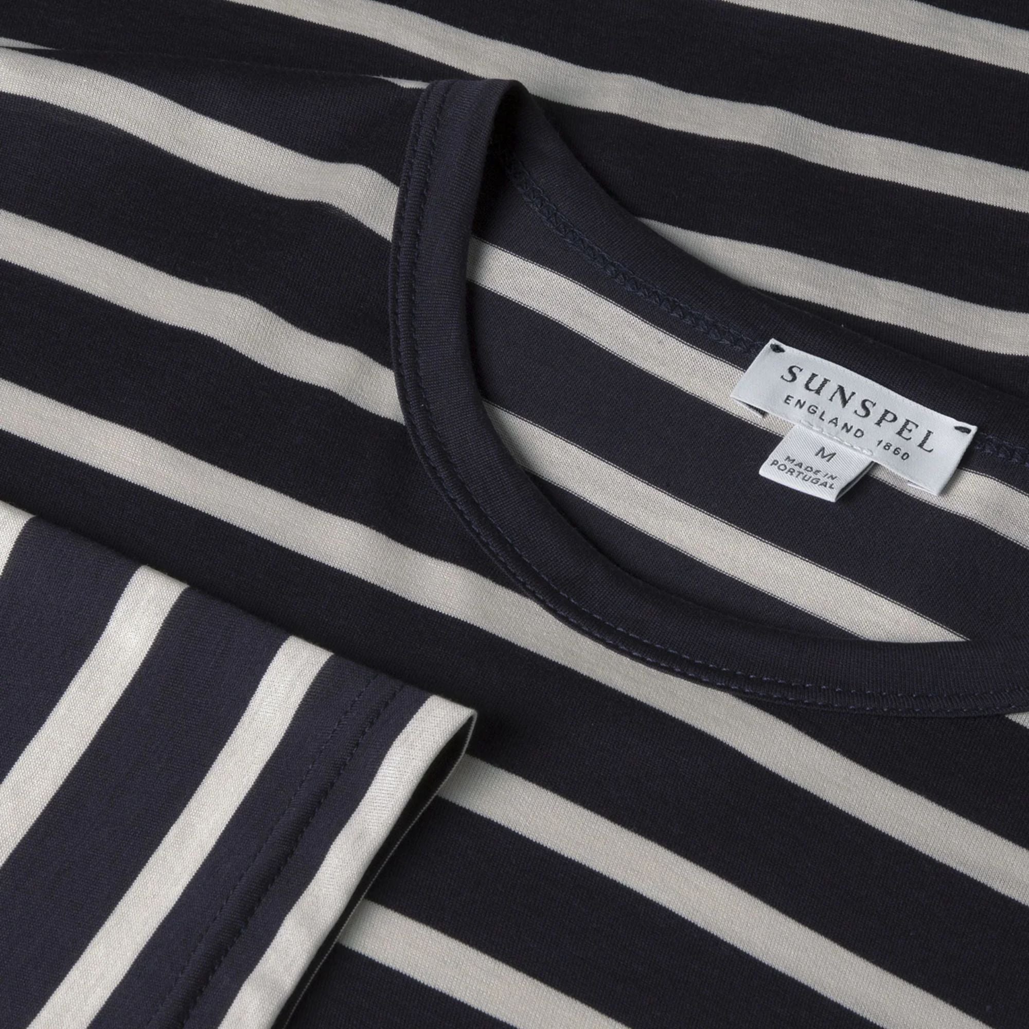 Long Sleeve Classic T‑shirt - Navy/Ecru