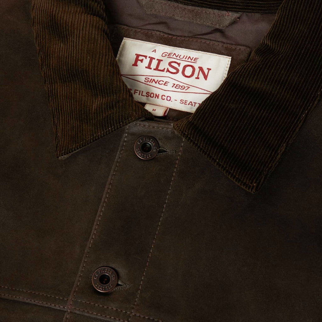 Filson Waxed Suede Short Cruiser - Dark Brown