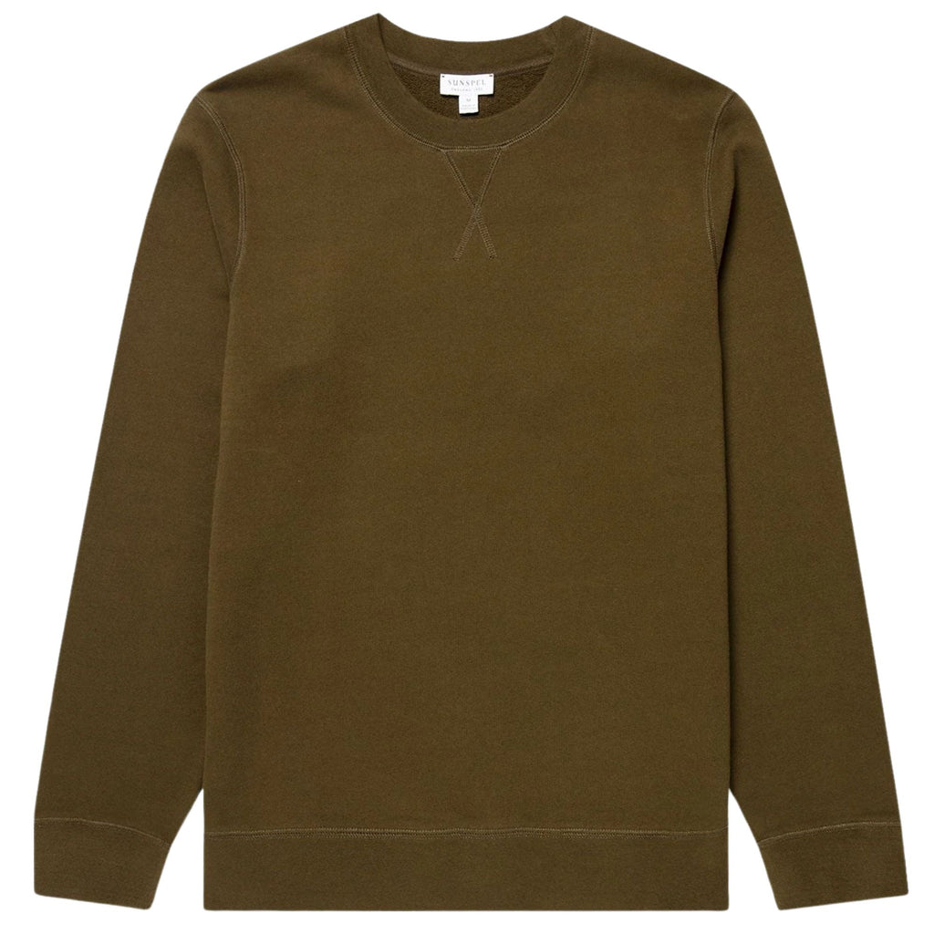 Sunspel Loopback Sweatshirt - Loden Green