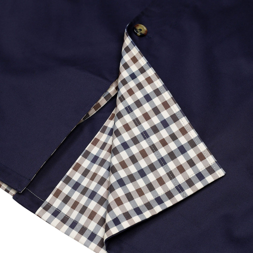 Aquascutum Archival Reversible Mid Coat - Navy