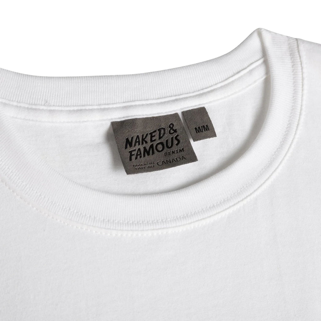 Naked and Famous Denim Circular Knit T-Shirt - White