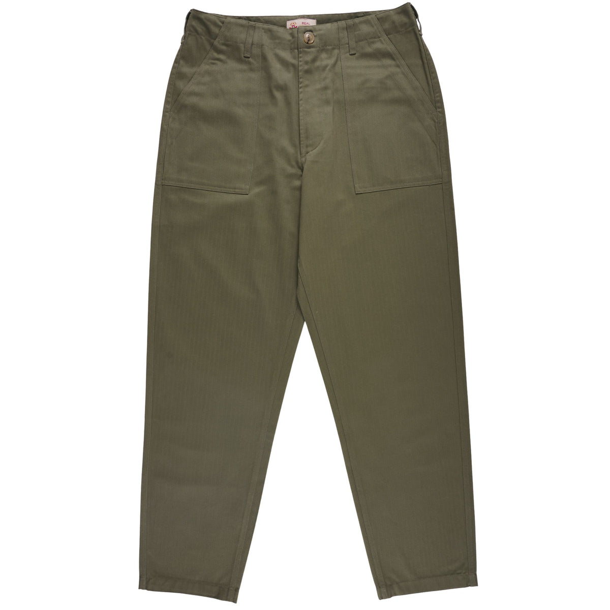 Real Hoxton Fatigue Pants -  Herringbone Jungle Green