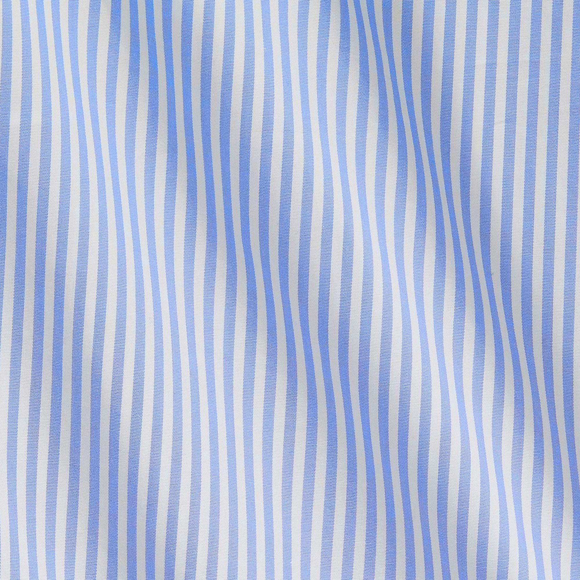 Polo Ralph Lauren Custom Fit Striped Stretch Poplin Shirt - Light Blue/White