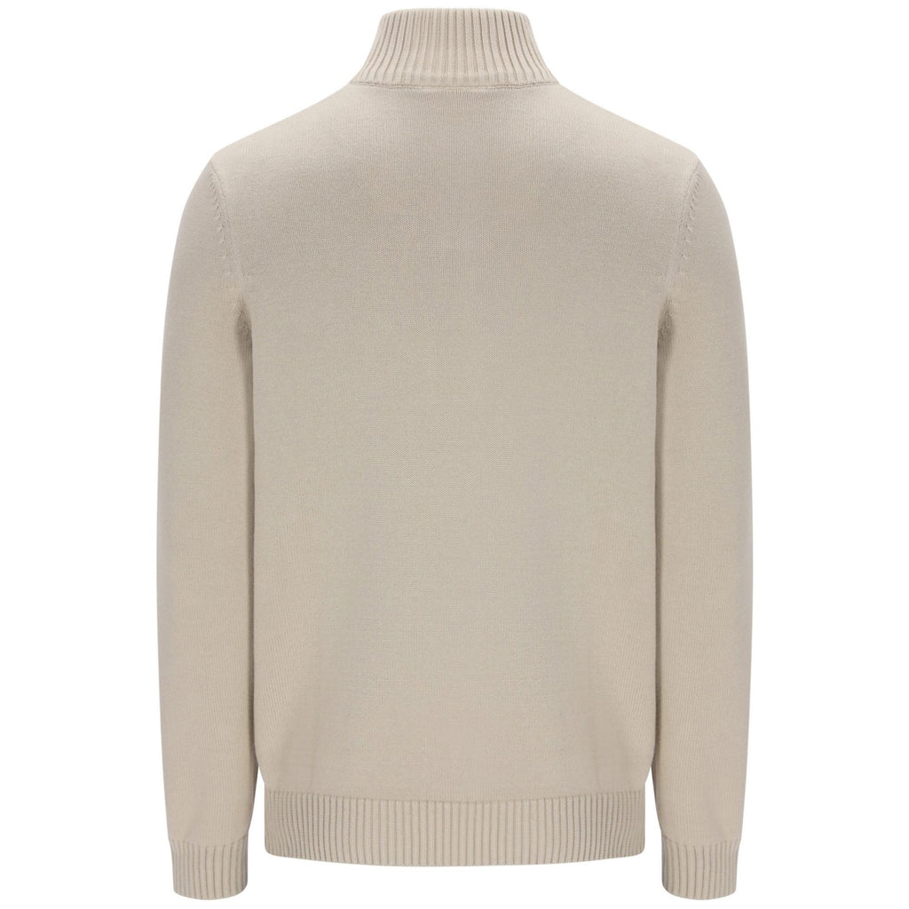 Sergio Tacchini New Dallas 1/4 Zip Knitted Top - Peyote/Martime Blue