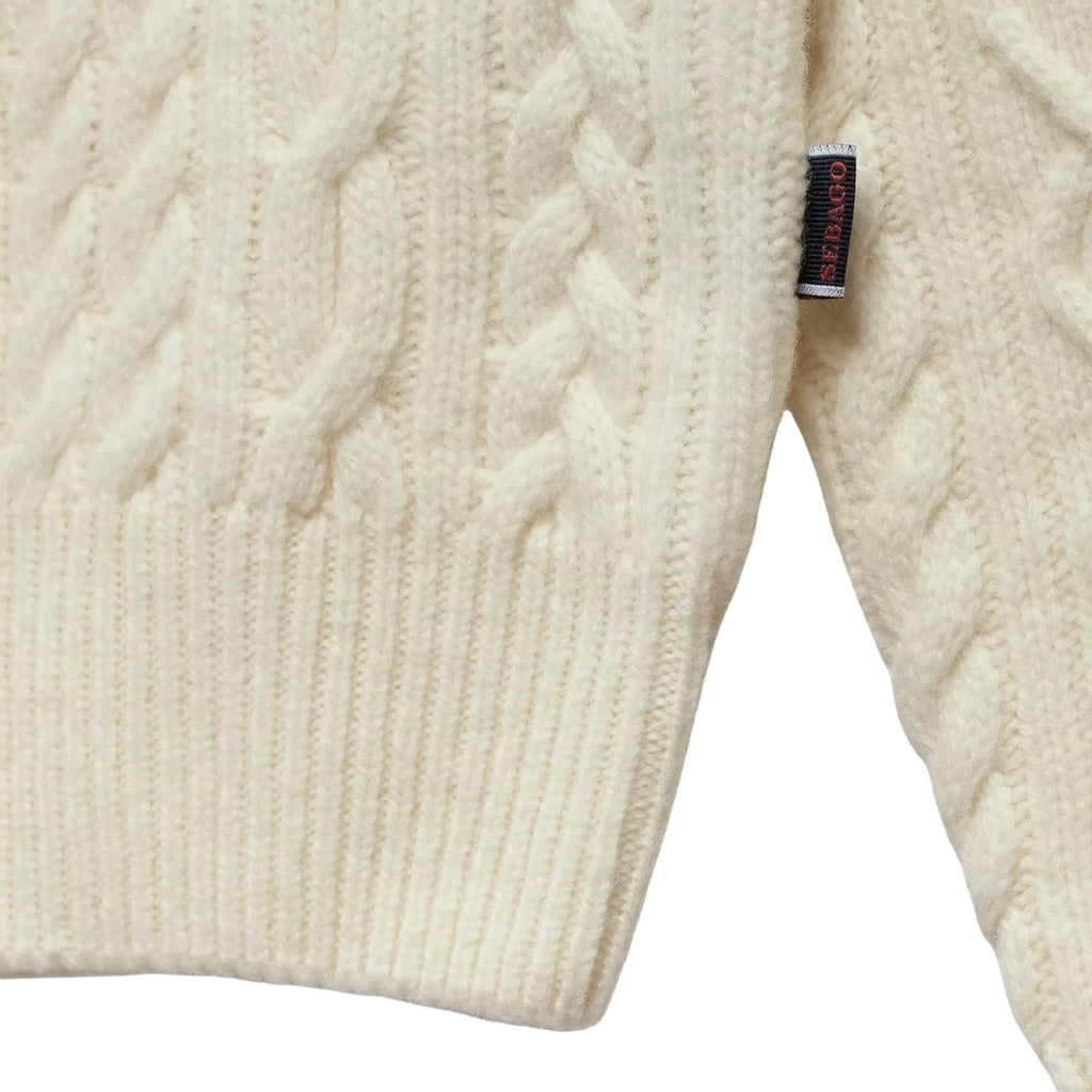 Sebago Flemish Irish Cable-Knit Sweater - White Antique
