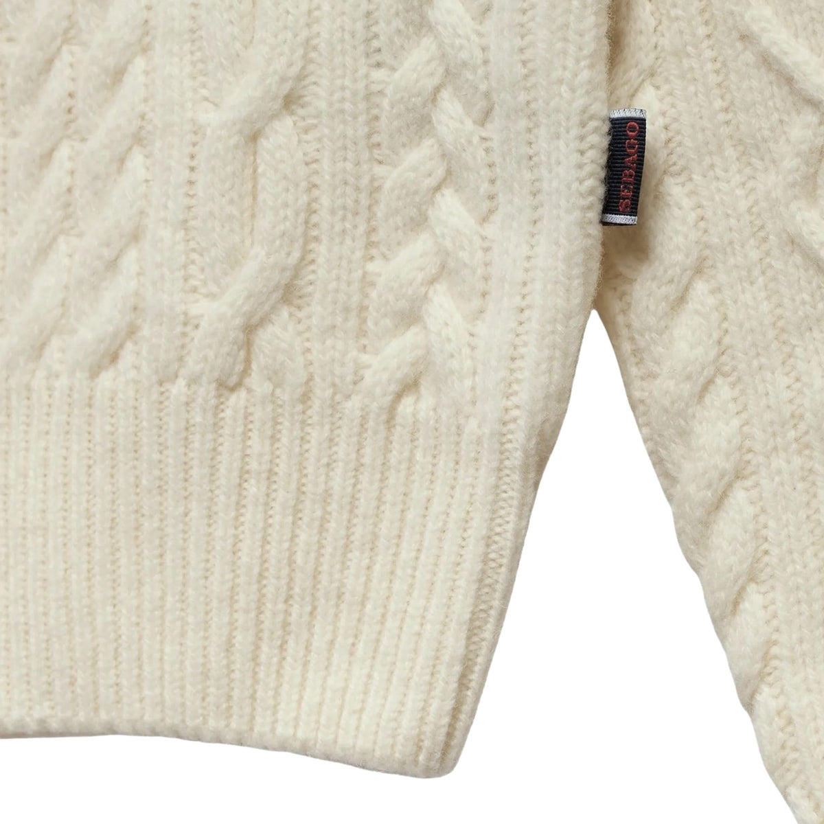 Sebago Flemish Irish Cable-Knit Sweater - White Antique