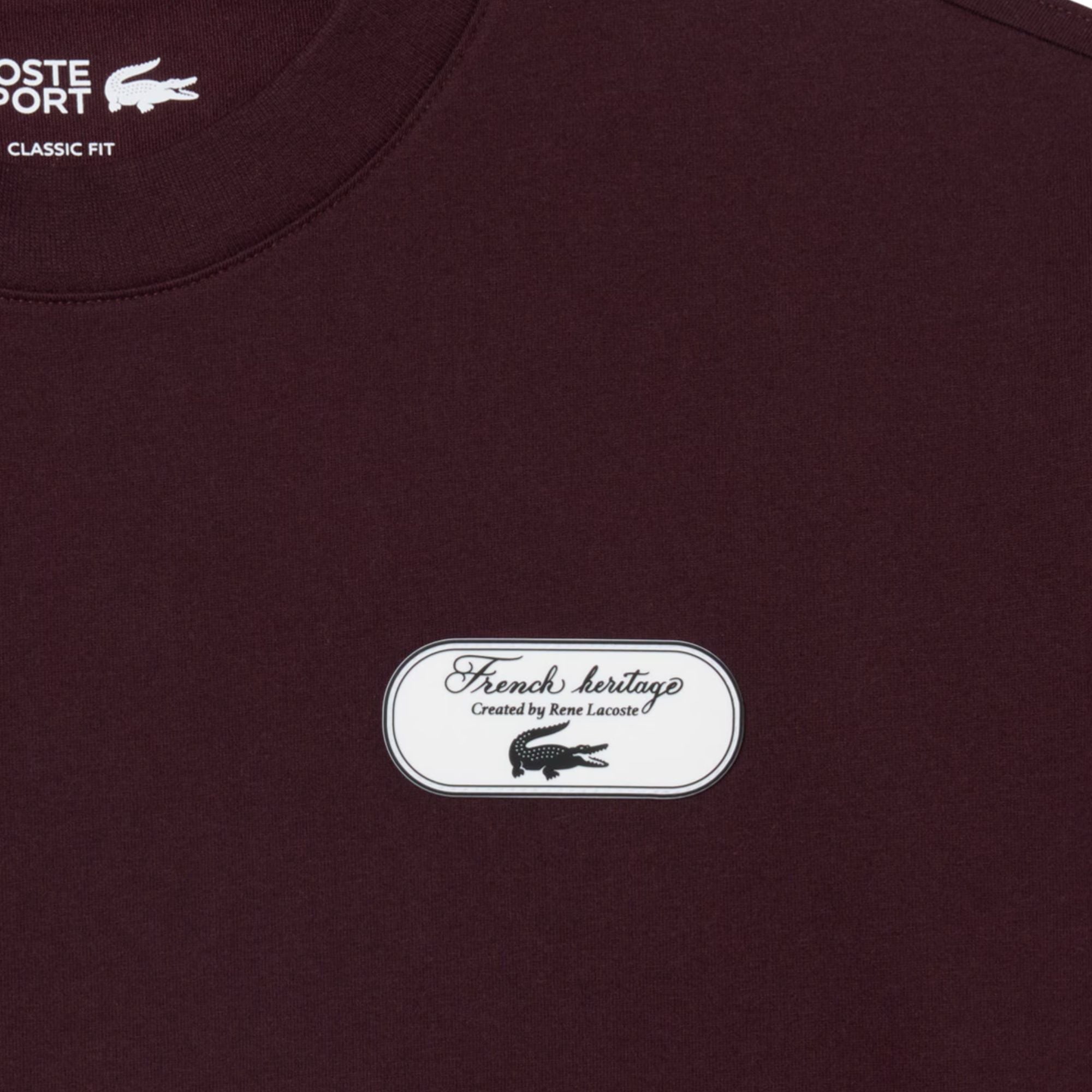 Lacoste Ultra Dry Tennis Heritage Graphic T-Shirt - Merlot