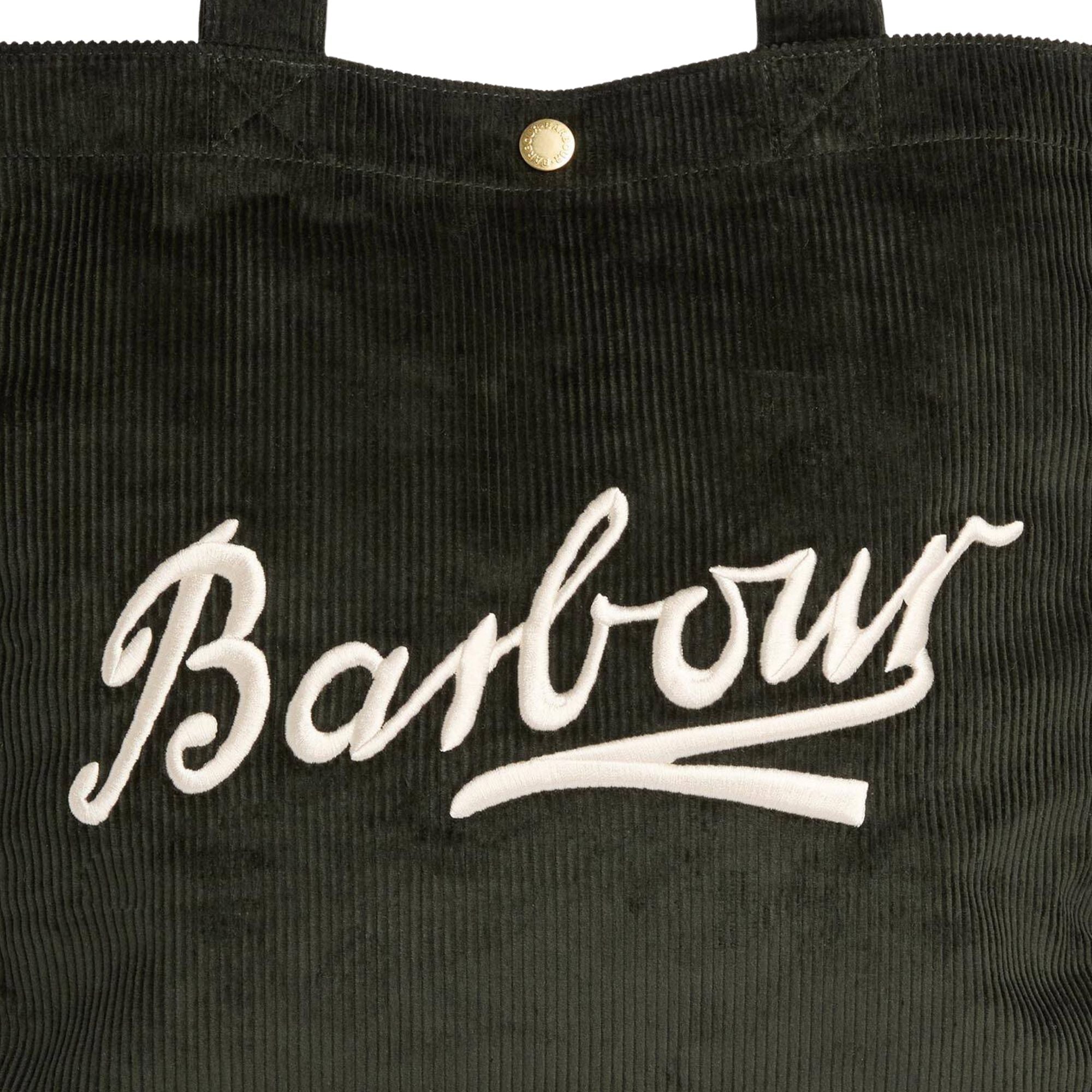 Barbour Carrick Cord Tote Bag - Sage
